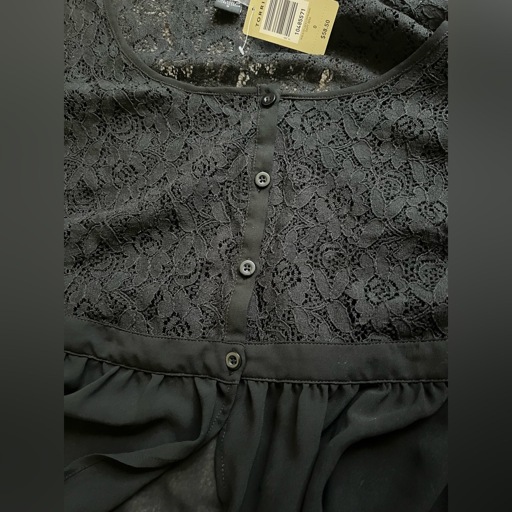 NWT TORRID Lace/Chiffon Maxi Kimono 0X - Picture 10 of 10